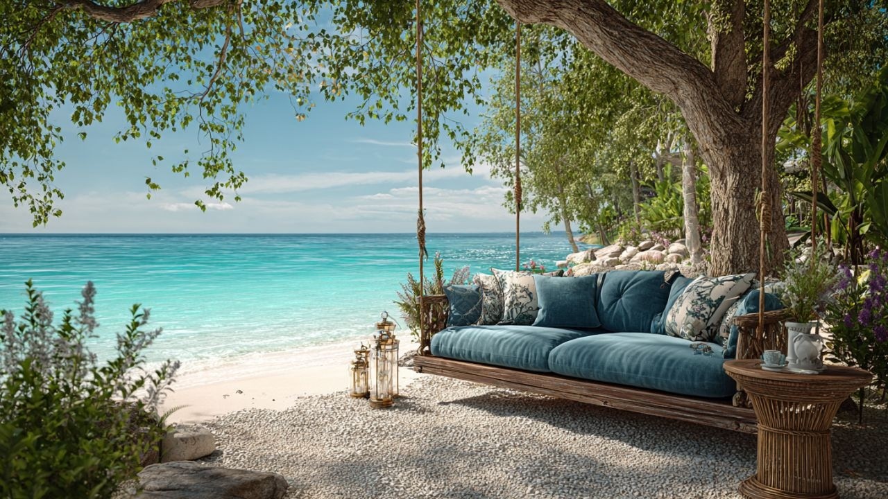 Sunny Coastal Haven 🌊 Ocean Wave White Noise + Birds for Deep Focus, Peace & Sleep