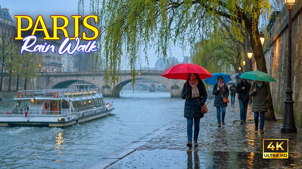 The First Rain of March in Paris 🇫🇷🌧️ | Palais Royal to Pont Neuf Walk (4K)