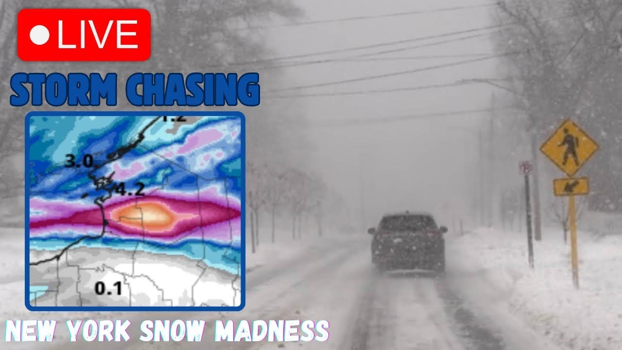 NEW YORK LAKE EFFECT SNOW DAY 2: LIVE STORM CHASER
