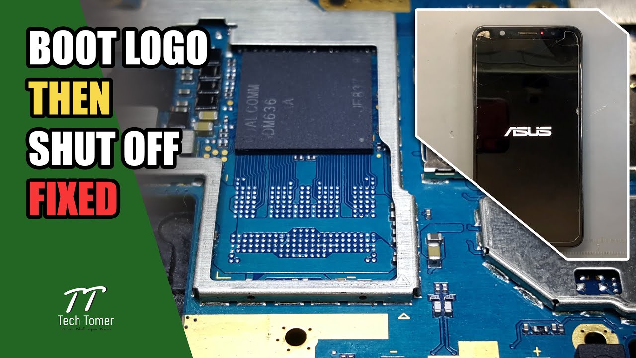 Asus Zenfone Max Pro M1 X00TD Boot Logo then Shut Off eMCP Repair No Data Lost Tutorial | Tech Tomer