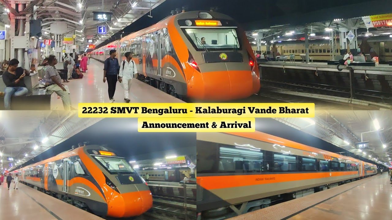 Announcement & Arrival Of Kalaburagi Vande bharat At Kalaburagi | Vande bharat Train | Rail_Point