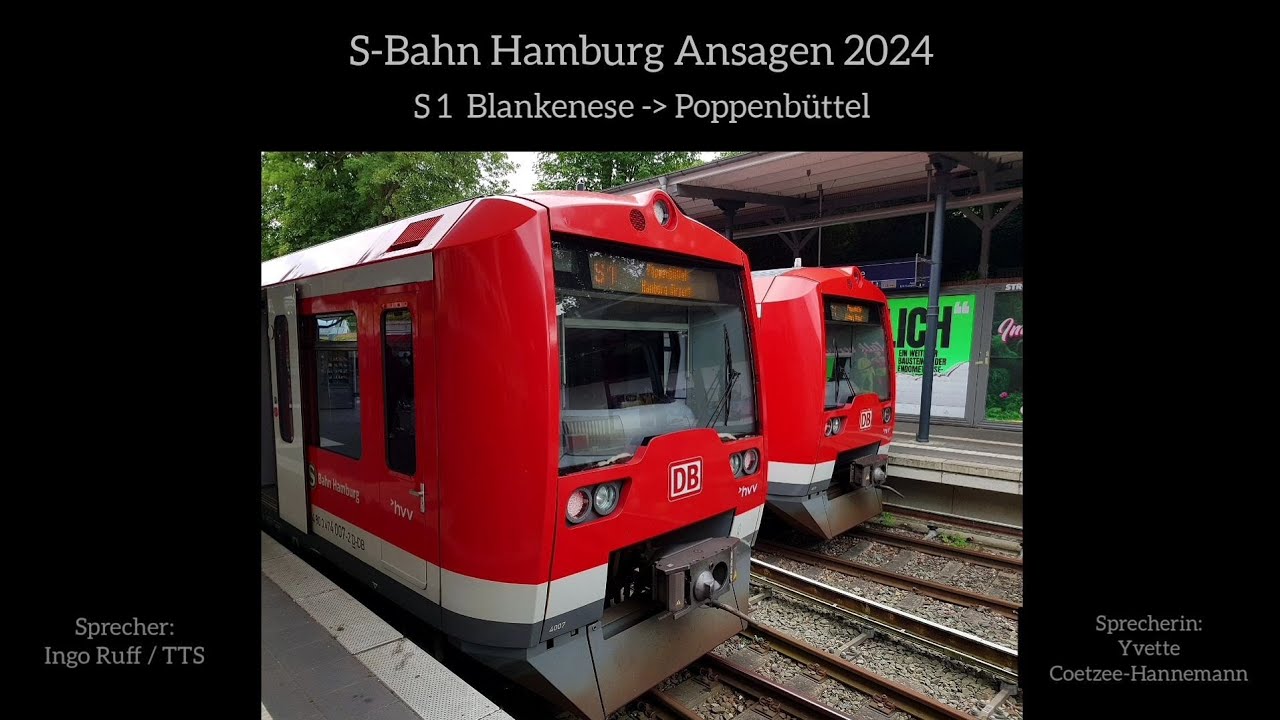 [S-Bahn Hamburg] Ansagen S 1 Blankenese - Poppenbüttel