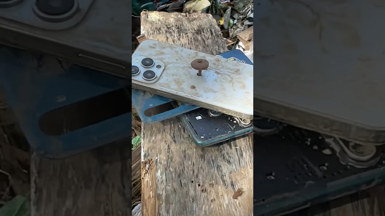 Found a nailed phone in the trash and I fixed it 