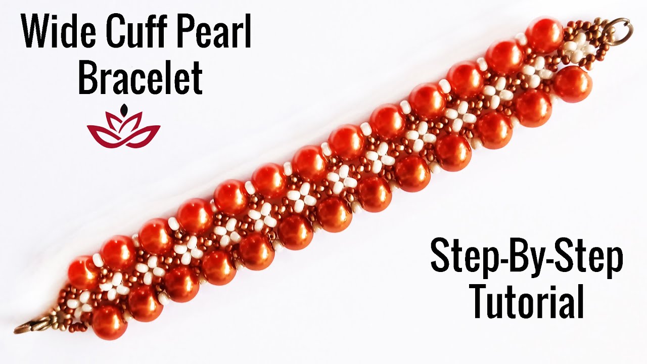 Wide Cuff Pearl Bracelet - Tutorial || DIY