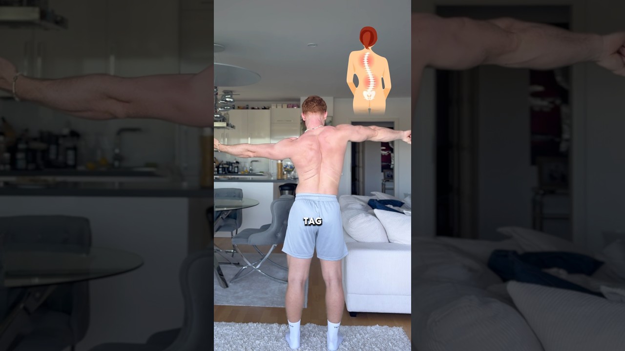 4 &Uuml;bungen gegen Skoliose, Rundr&uuml;cken, Becken-Kippung & Nackenprobleme 💪 #shorts #mobility