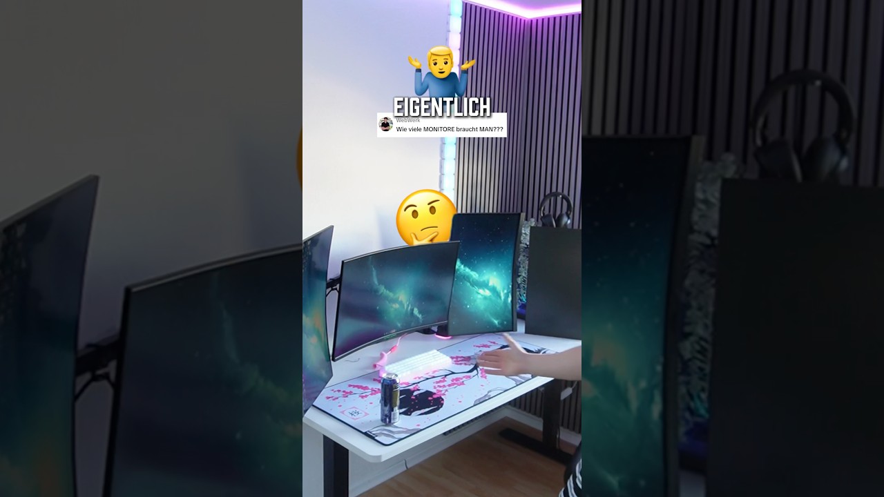 WIE VIELE MONITORE BRAUCHT MAN&hellip;🤔🚀 #setup #gaming #hardware #monitor