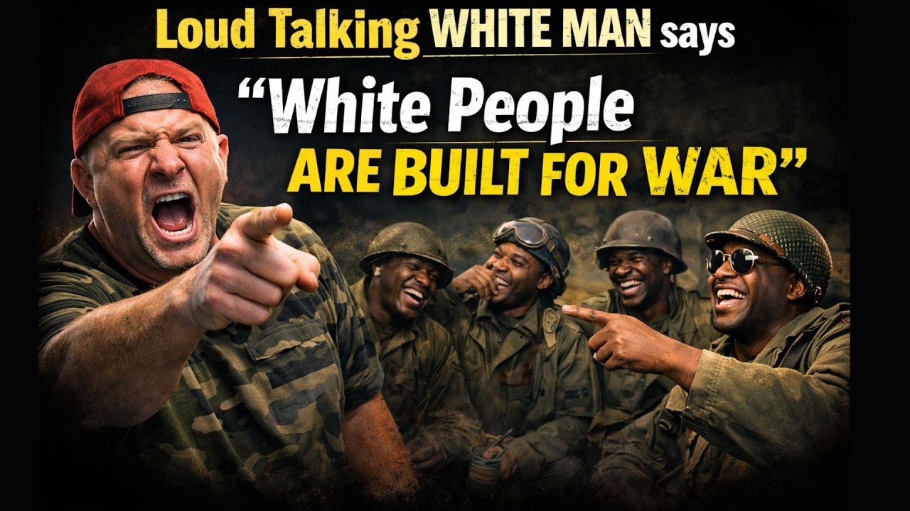 Loud Talking White man Says 