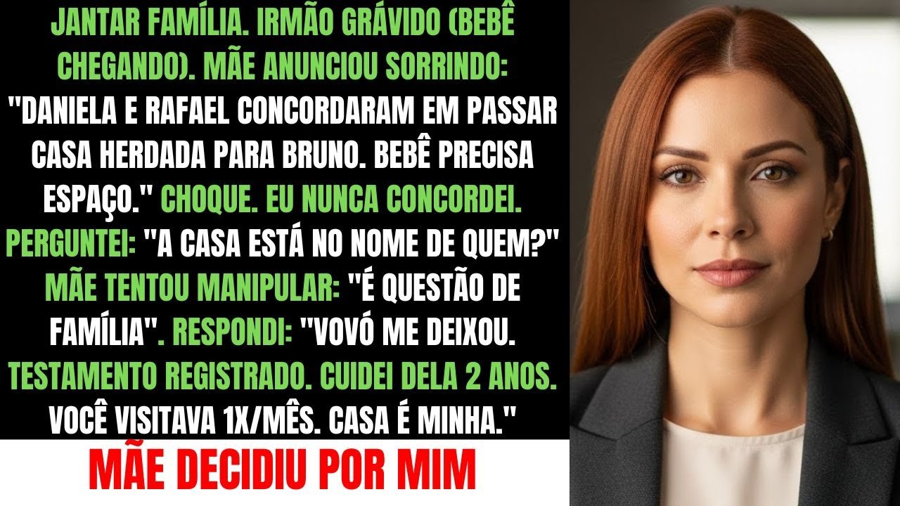 Minha Mãe Anunciou Que EU Ia Passar Casa Herdada Para Meu Irmão — Então Fiz Uma Pergunta Que Mudou..