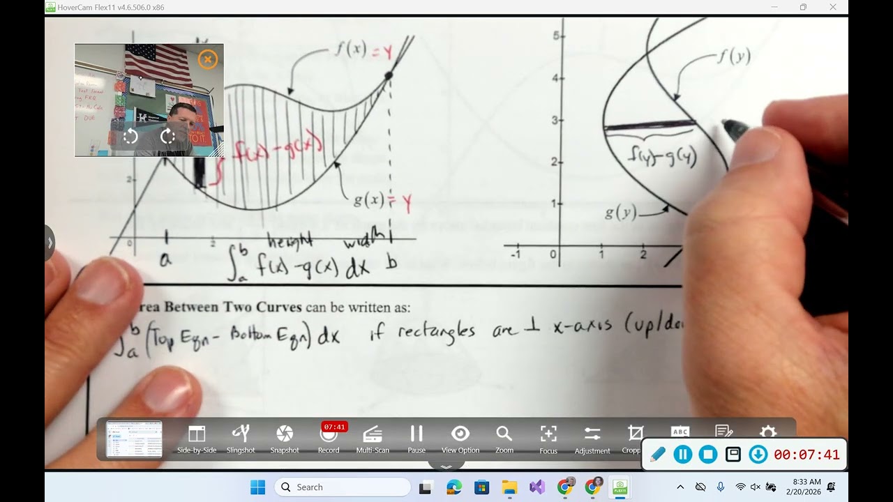 Calc Area between Curves