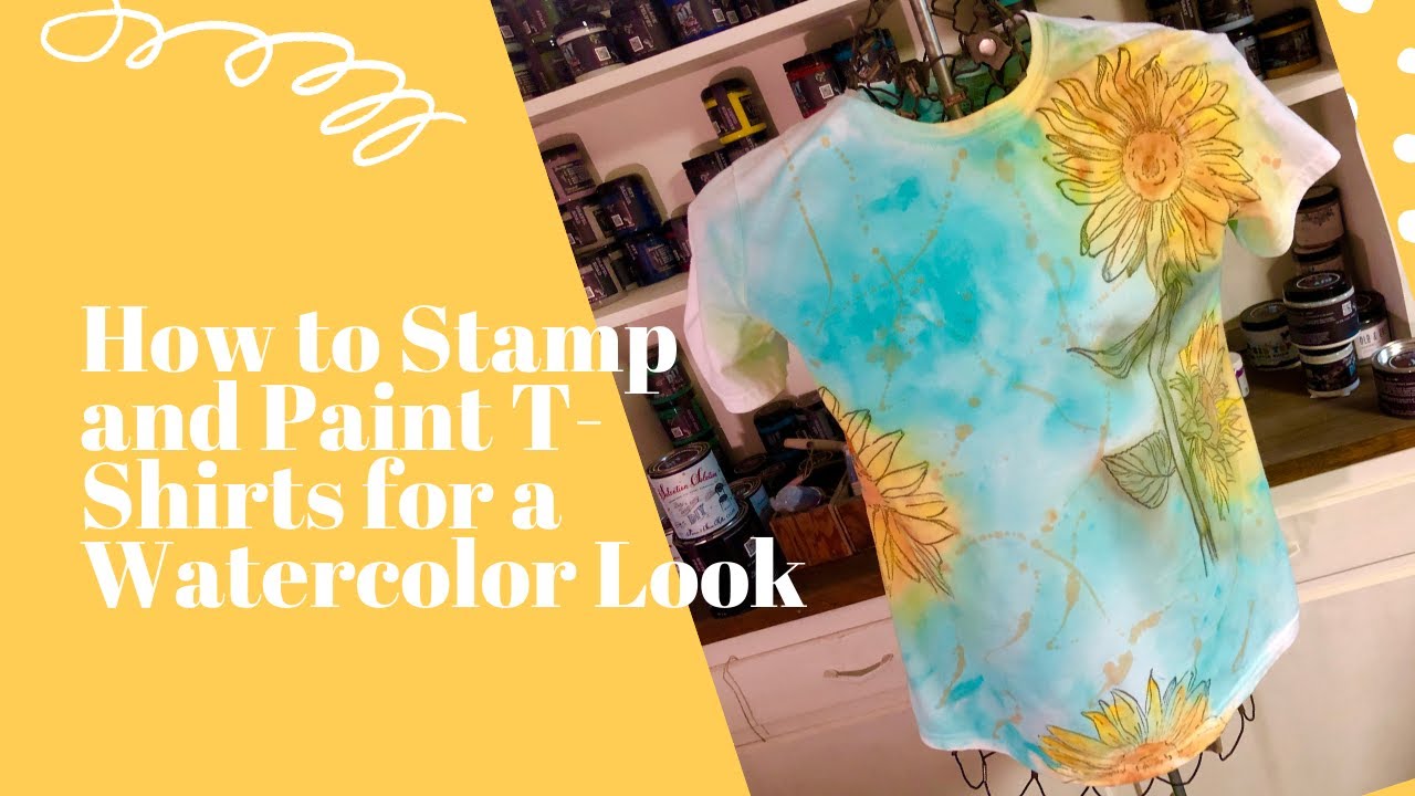 How to Stamp and Paint T Shirts for a Watercolor Look