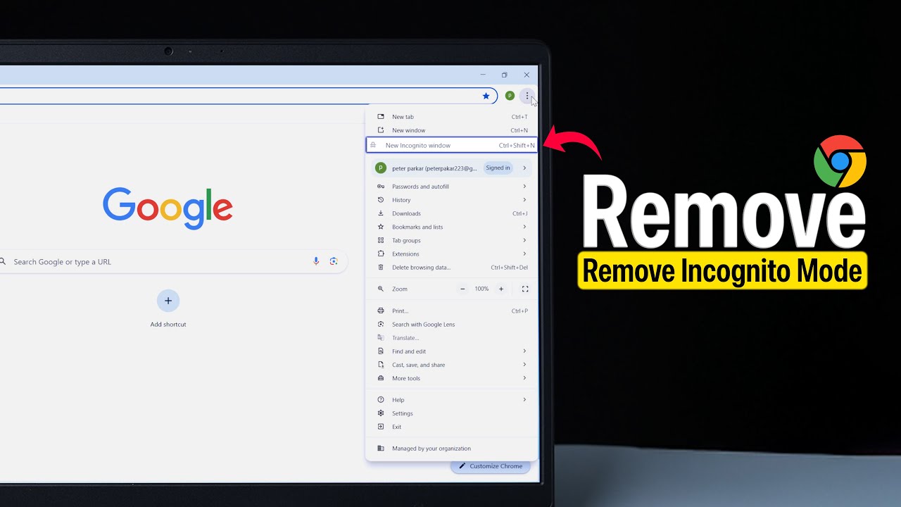 Как удалить режим инкогнито в Google Chrome?