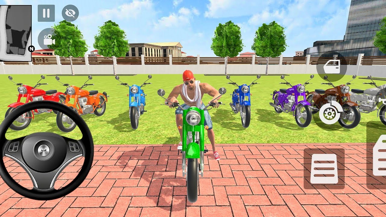 🌈🫧 Royal Enfield Bullet Classic modified 😍❤️ New Bike driving game video 🚔💥 miku gamerz 🥰