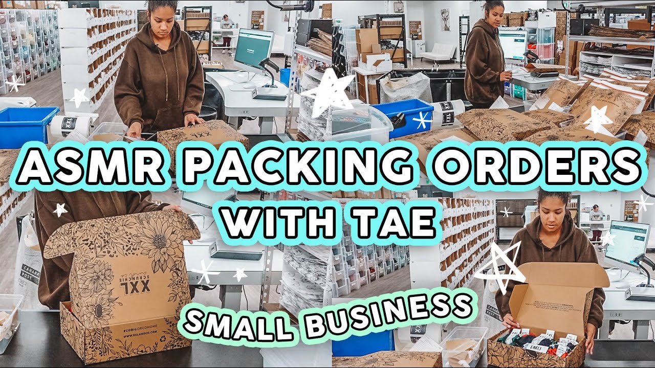 STUDIO VLOG #86 📦 🦋 ASMR Packing Orders Real Time with TAE | Small Business Eco-Friendly Packaging ✨