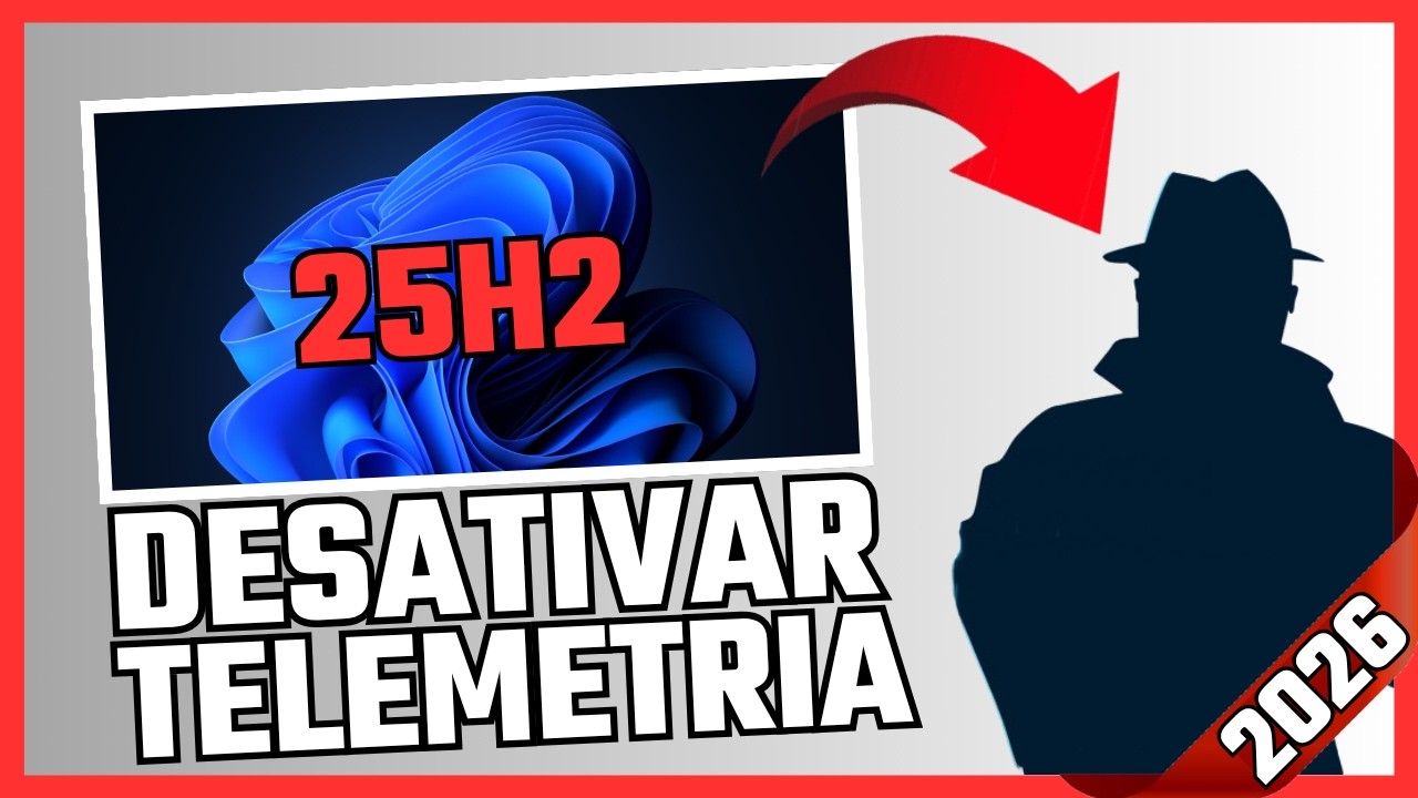 Como desativar a Telemetria no Windows 11 25H2.