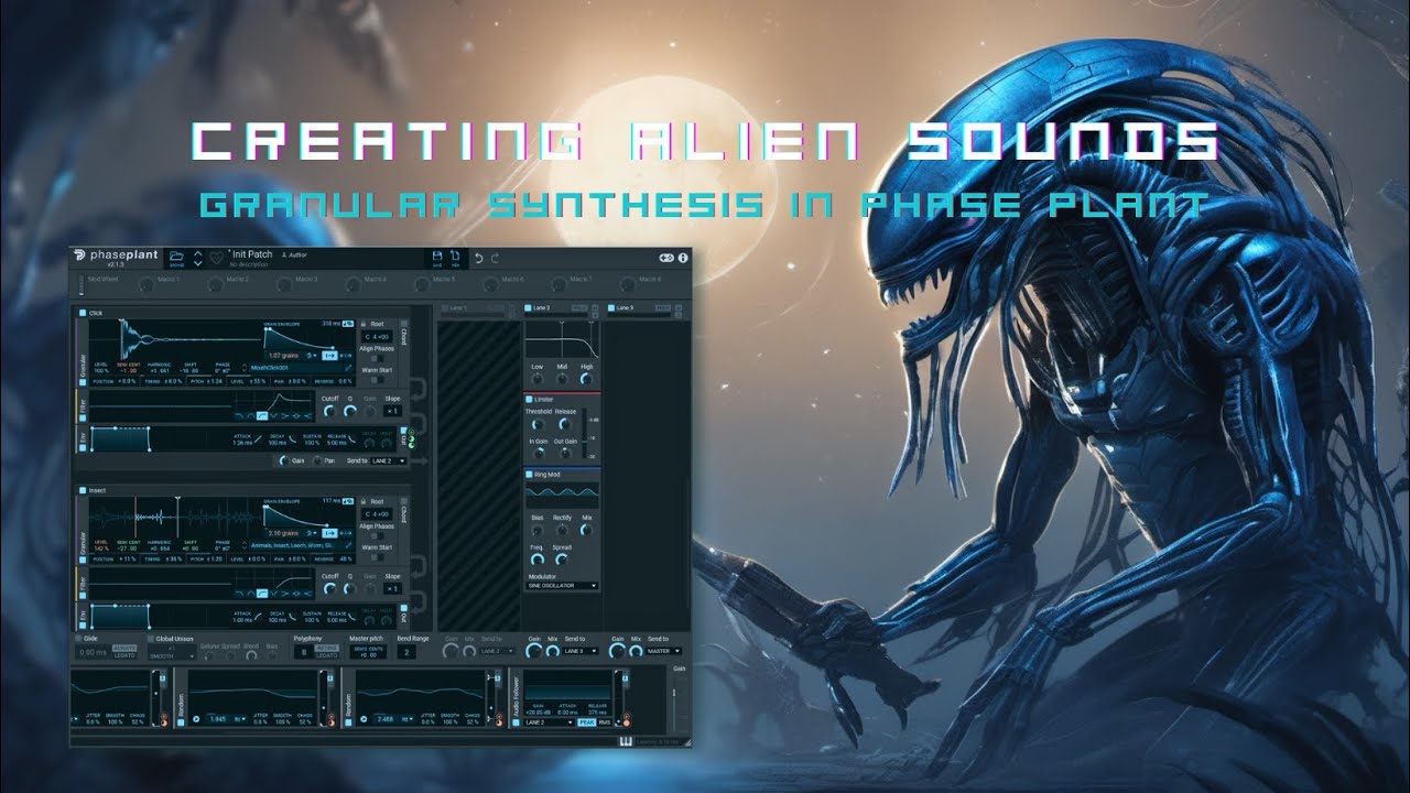 Creating Alien Sounds using Granular Synthesis in Phase Plant
