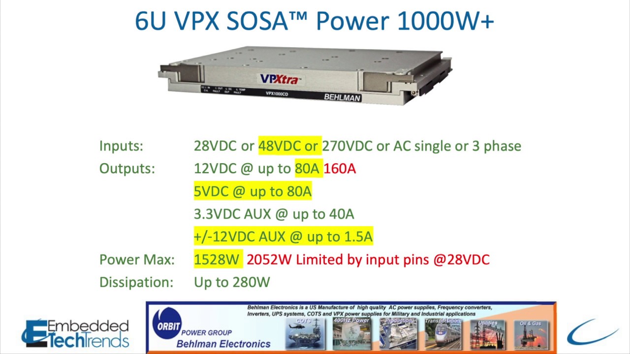 SOSA VPX Power: VITA 62 & VITA 46.11