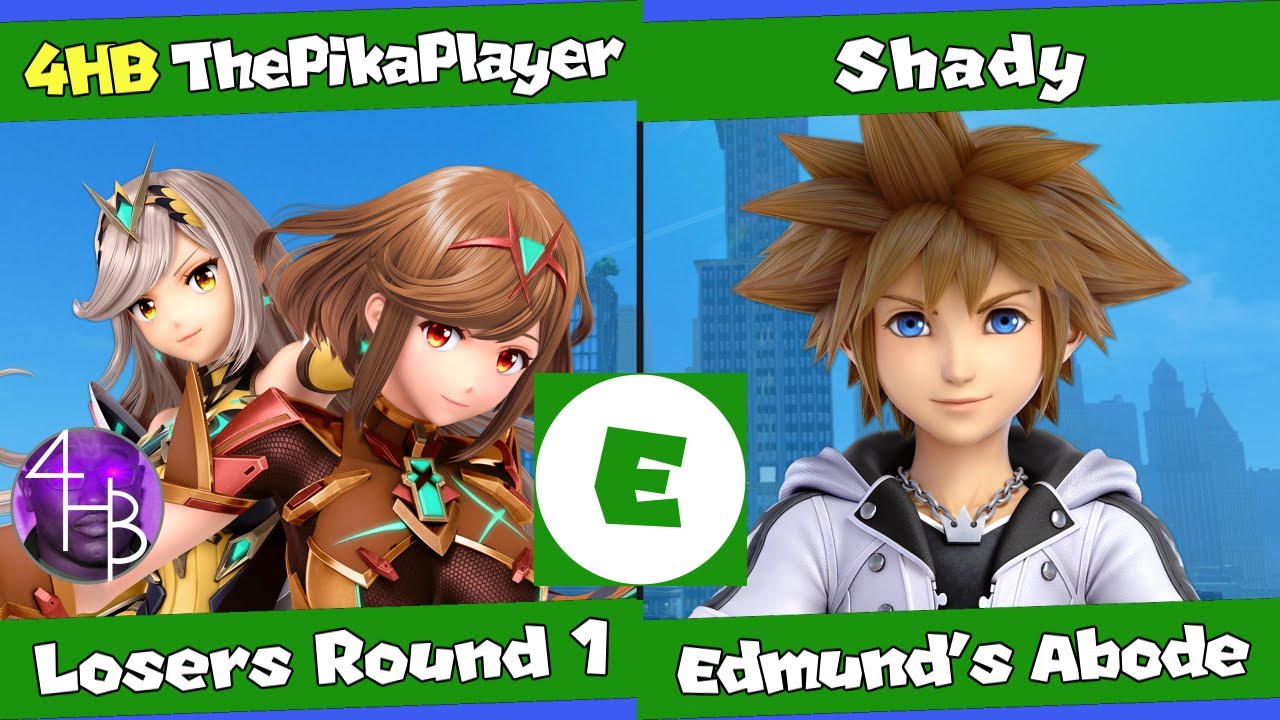 Edmund's Abode - ThePikaPlayer (Mythra / Pyra) vs Shady (Sora, Zelda) - Losers Round 1