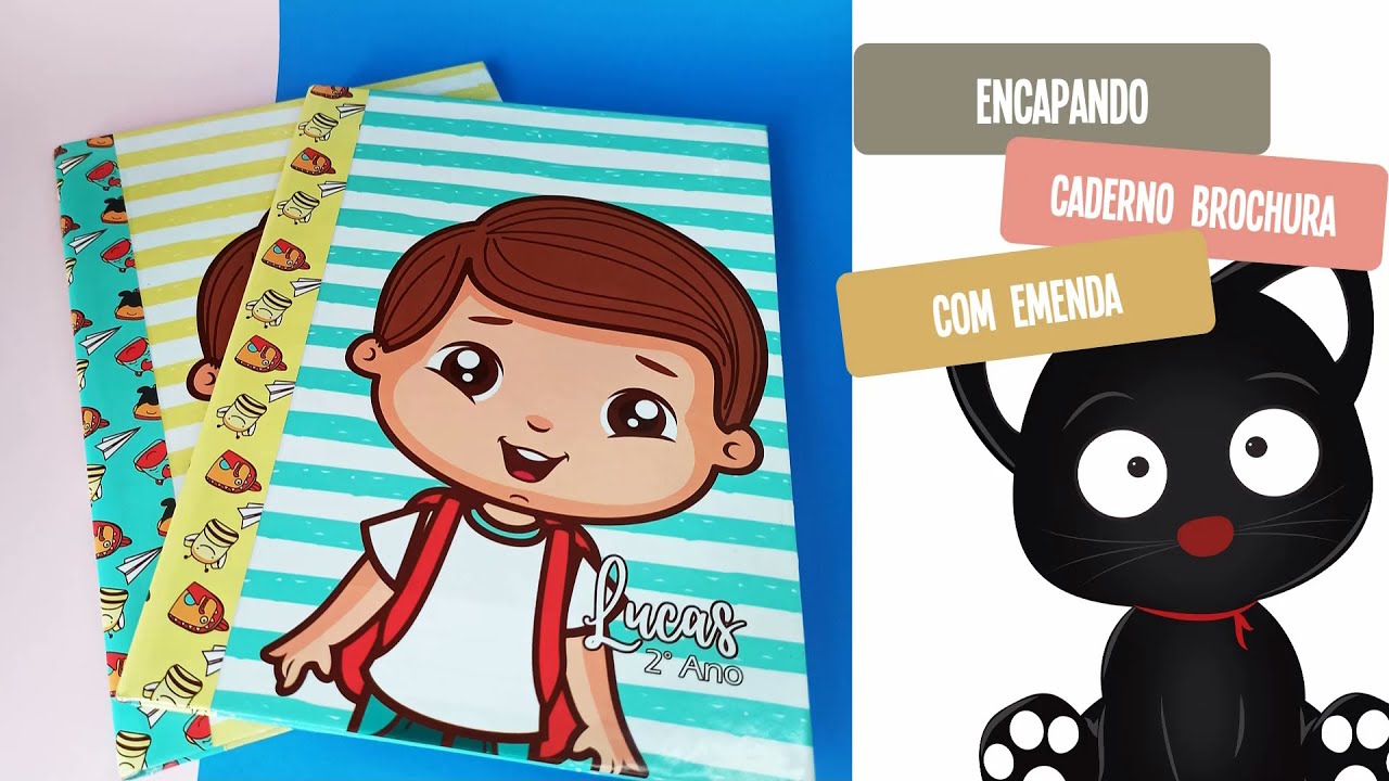 Encapando caderno A4
