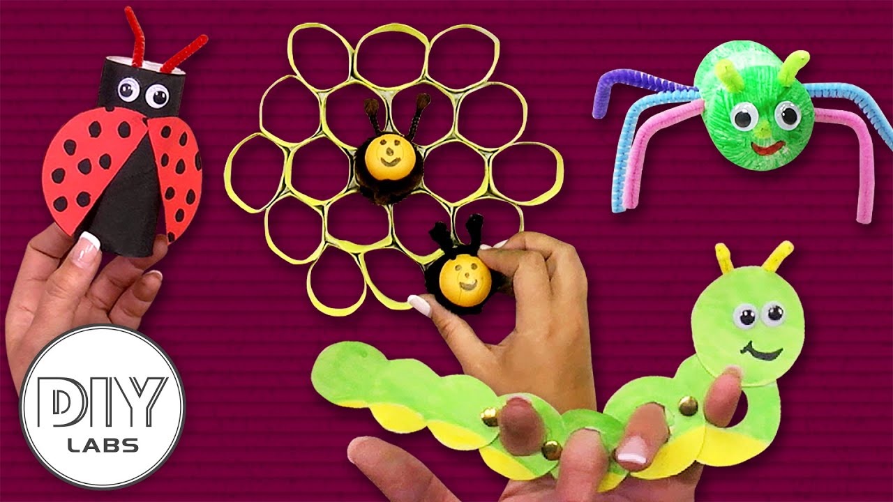4 EASY Bugs Crafts you can do | Fast-n-Easy | DIY Labs