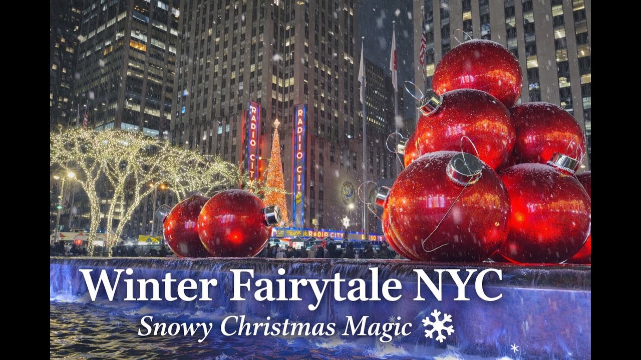 Snowy Christmas Magic at Radio City ❄️🎄 A Cozy Winter Fairytale in NYC