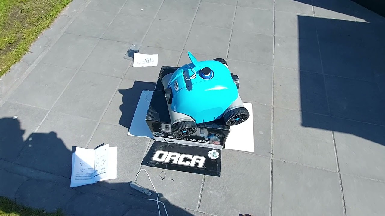 Unboxing & Test Akku Poolroboter Orca 050CL Poolsauger Bodensauger Cordless Pool Cleaner