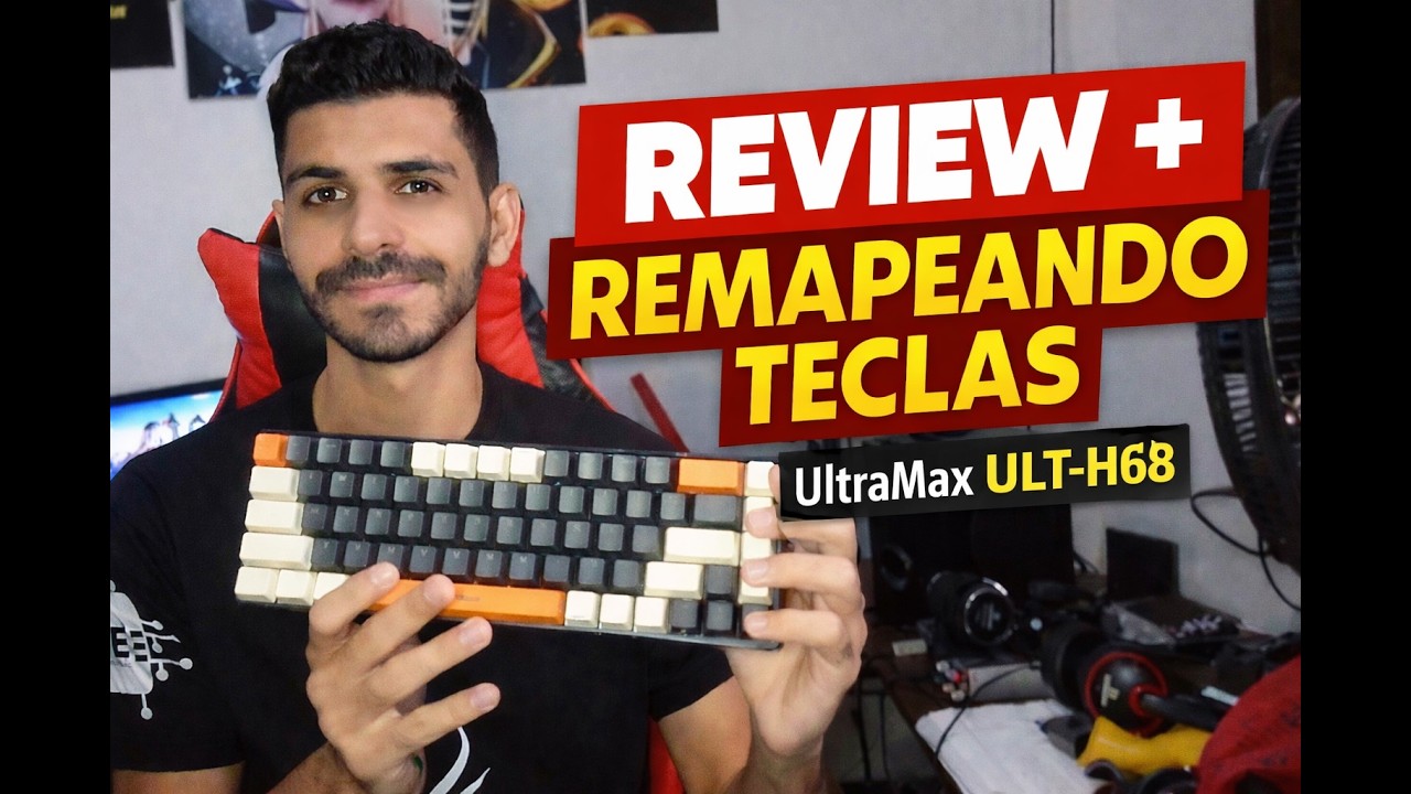Teclado 68 Teclas Vale a Pena? Como Configurar o Ultra Max ULT-H68 (Remap + F1 a F12)