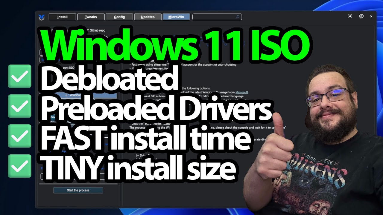 Build a Super Slim Windows 11 ISO with Preloaded Drivers Using MicroWin