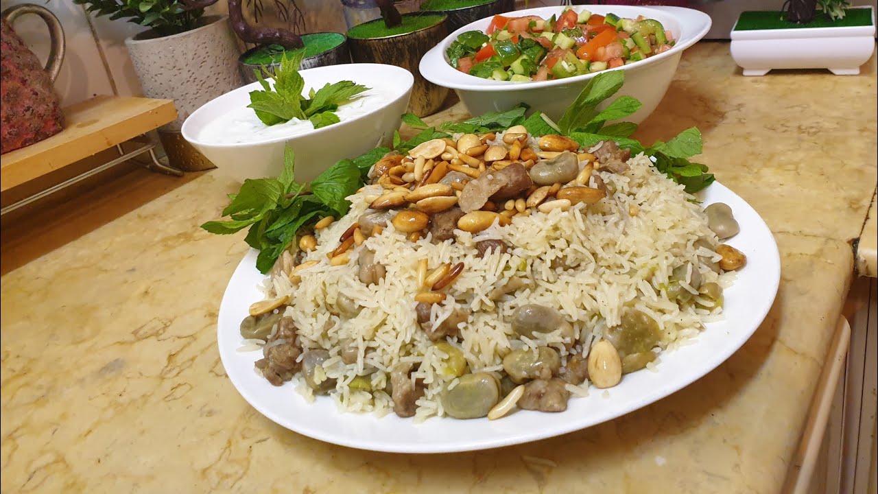 طريقة عمل#الرز_بالفول_الاخضر_ عمل الرز بالفول الاخضر سهلة لذيذة