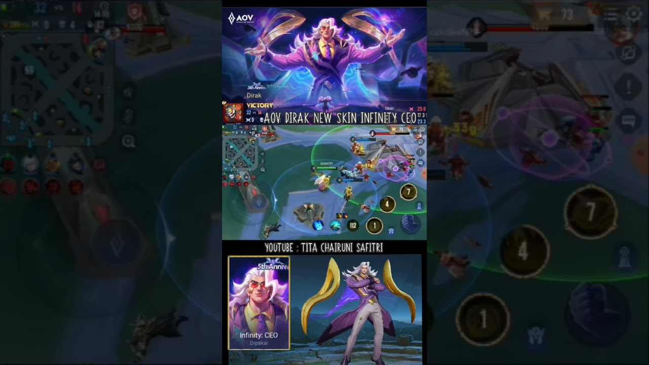 AOV Dirak New Skin Infinity CEO || Arena Of Valor #AOV #GarenaRoV #GarenaAOV #Gaming #shorts