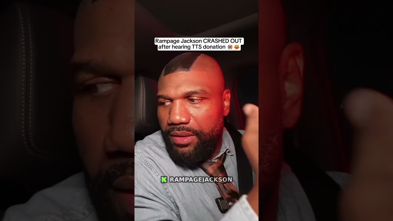 Rampage Jackson CRASHED OUT after hearing TTS donation 😭😂 #rampagejackson #funny #ufc #mma