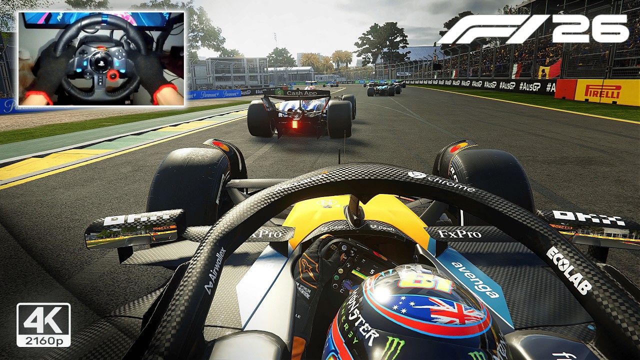 F1 26 MOD McLaren MCL40 by Oscar Piastri – 2026 Australian GP | G29 Steering Wheel
