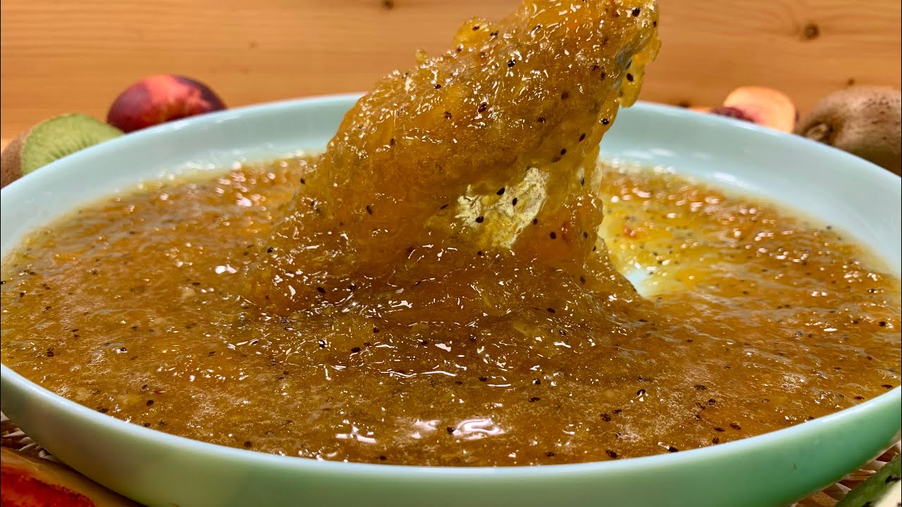 Kiwi & Nectarine Jam Recipe | Homemade Mixed Fruit jam | Morabaye Shalil va Kiwi