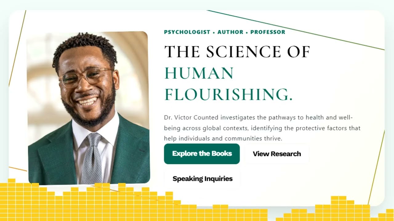 Are you flourishing? Dr Victor Counted interview with @scientificamerican