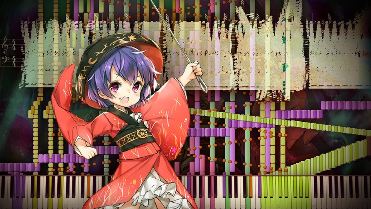 Synthesia: Touhou 14 - Kobito of the Shining Needle | 66,000 Notes | Black MIDI