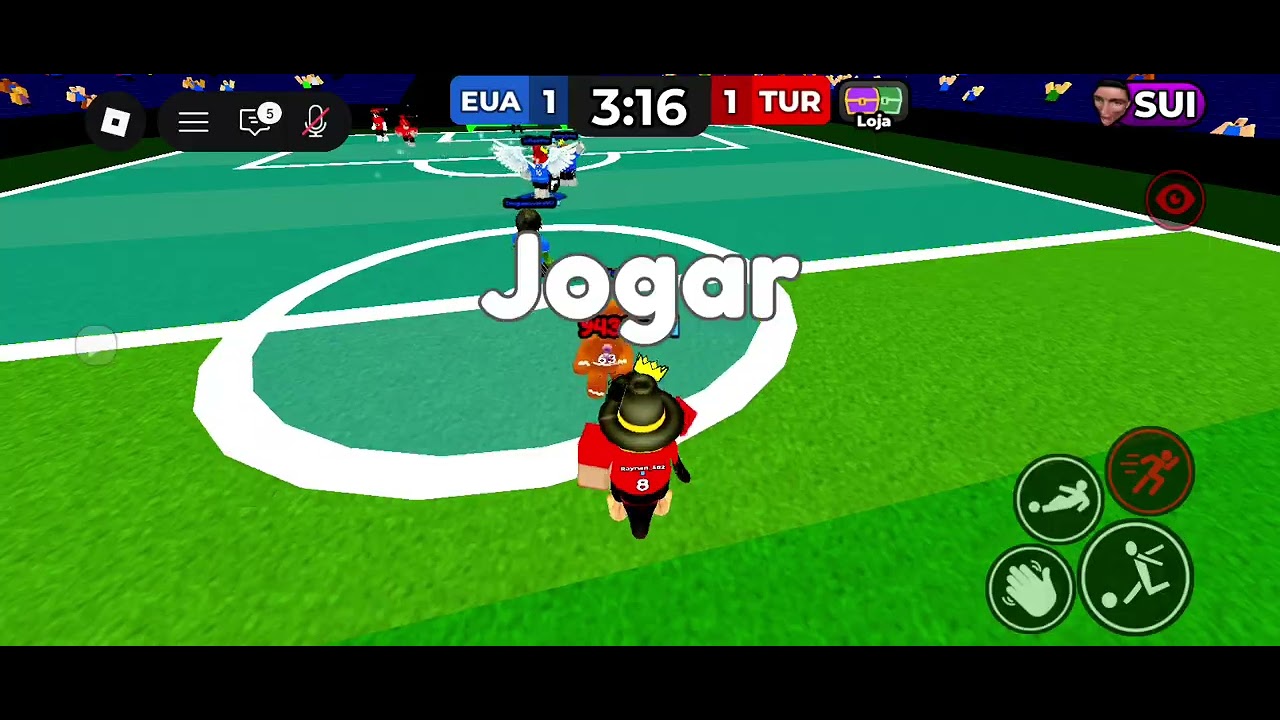 Jogando futebol pro no Roblox e ainda sai vitorioso!🎮🔥