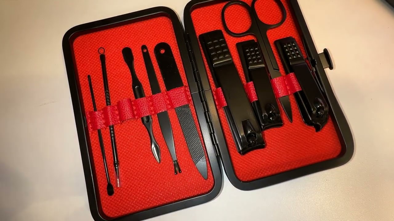 Manicure Set Gift Gifts Professional Stainless Steel Nail Clipper Kit Care Accessories Leather Case