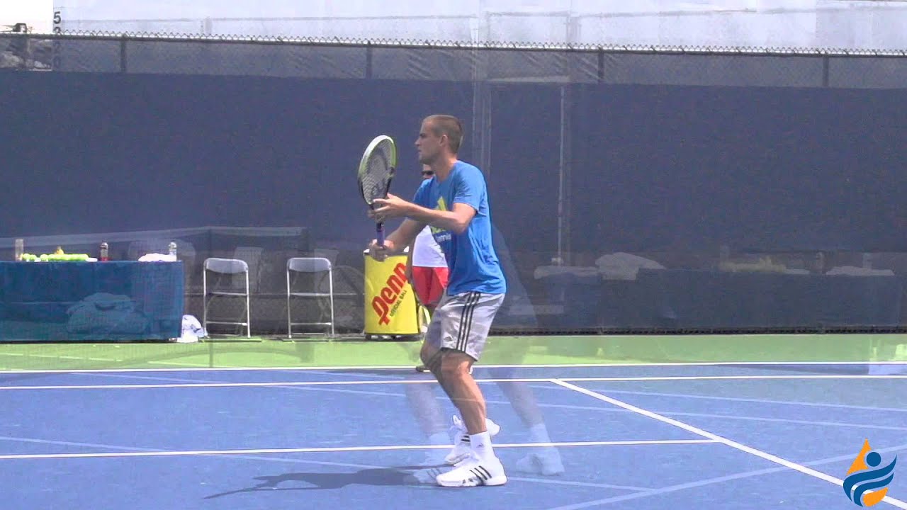 Mikhail Youzhny Slow Motion Serve, Forehand, Backhand & Volleys 240FPS 1080p