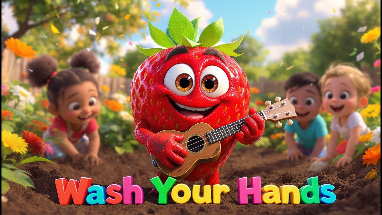 Wash Your Hands After Garden Play 🍓🌱🧼
