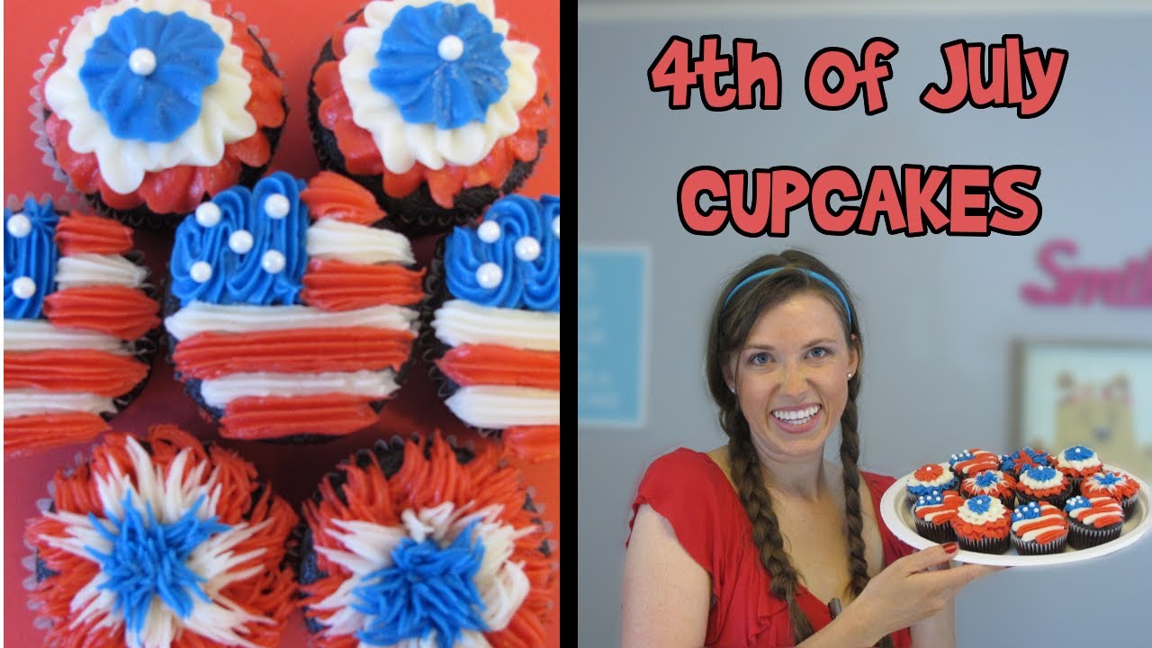 Happy 4th of July CUPCAKES!! 3 Easy Cupcakes Using Just 3 Frosting Tips| Sweetwater Cakes