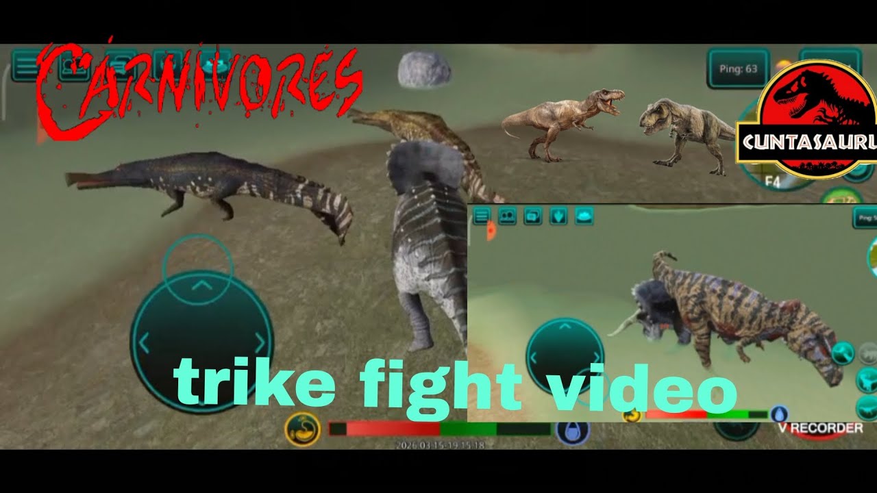 The cursed dinosaur game fight trikeraptor vs any dainosaur kil 