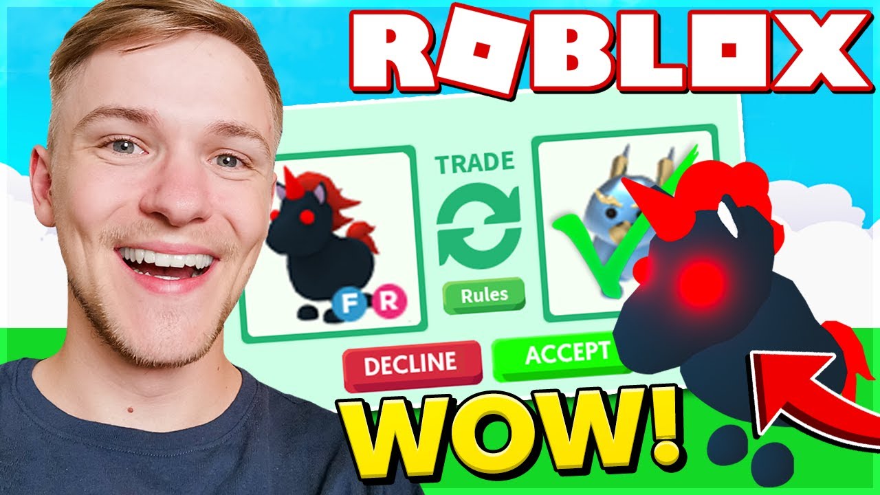 HVAD TRADER FOLK FOR EVIL UNICORN? *TRADE CHALLENGE* | Adopt Me Roblox Dansk