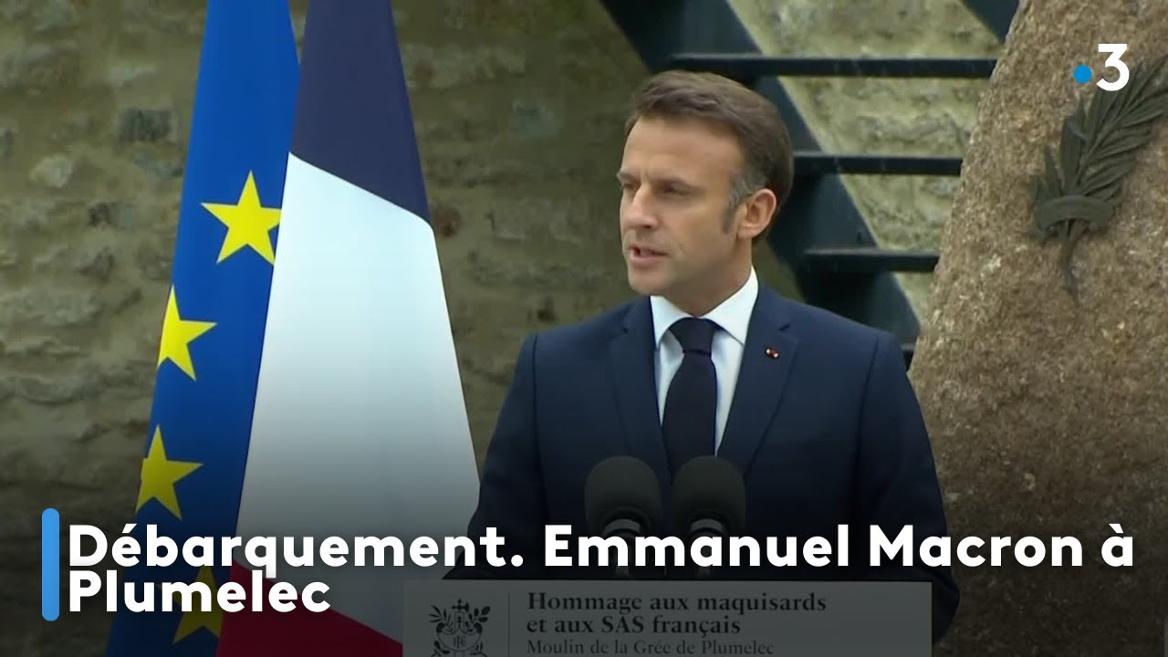 Débarquement. Emmanuel Macron à Plumelec