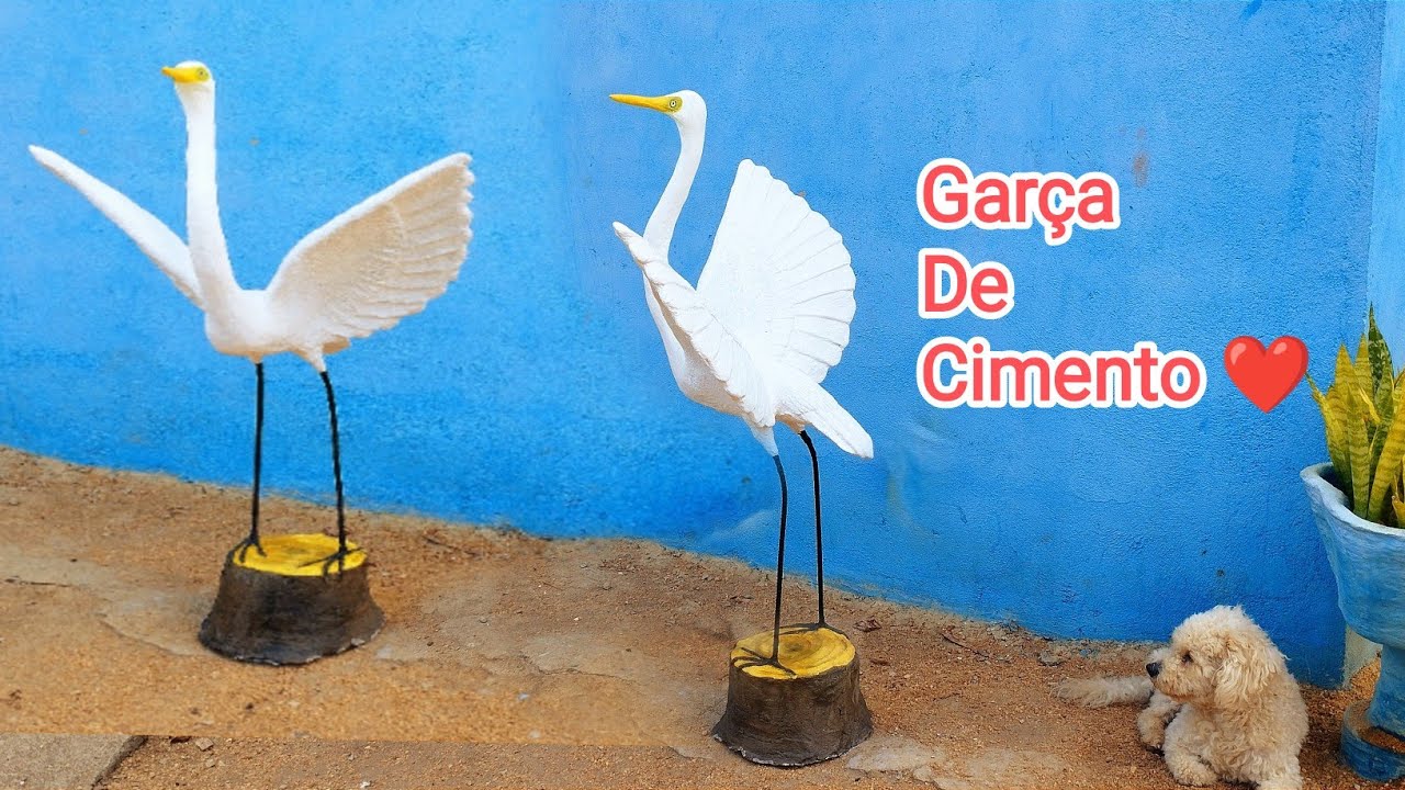Como Fazer Uma Garça De Cimento Com Asas Abertas