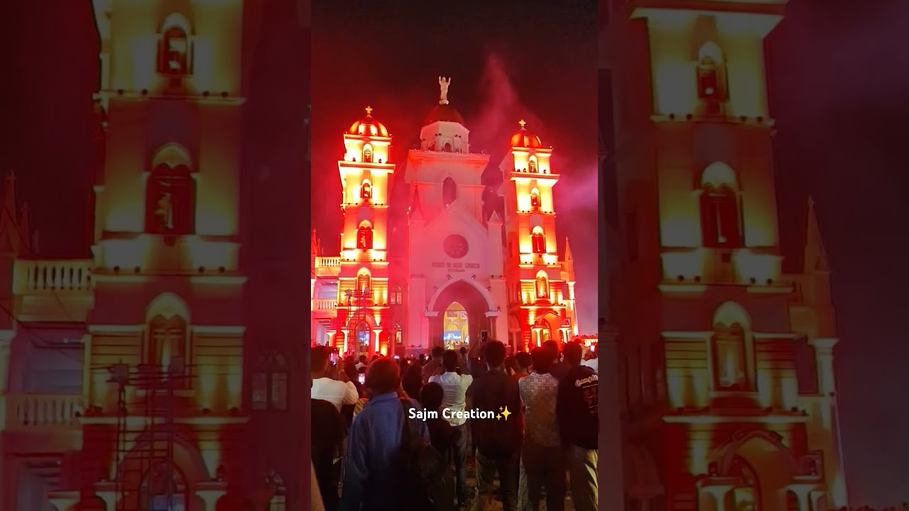 Vettucaud Madre De Deus Church Light Show/Vettukadu Church Lighting #vettucaud #vettukadu