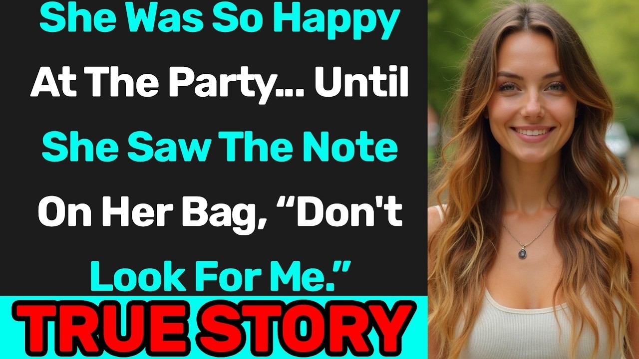 She Was So Happy At The Party... Until She Saw The Note On Her Bag, “Don't Look For Me.”