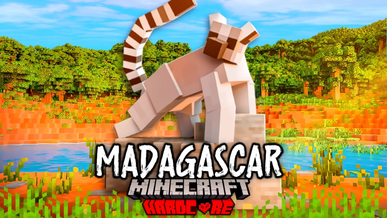 I Survived 100 Days in MADAGASCAR in Hardcore Minecraft!