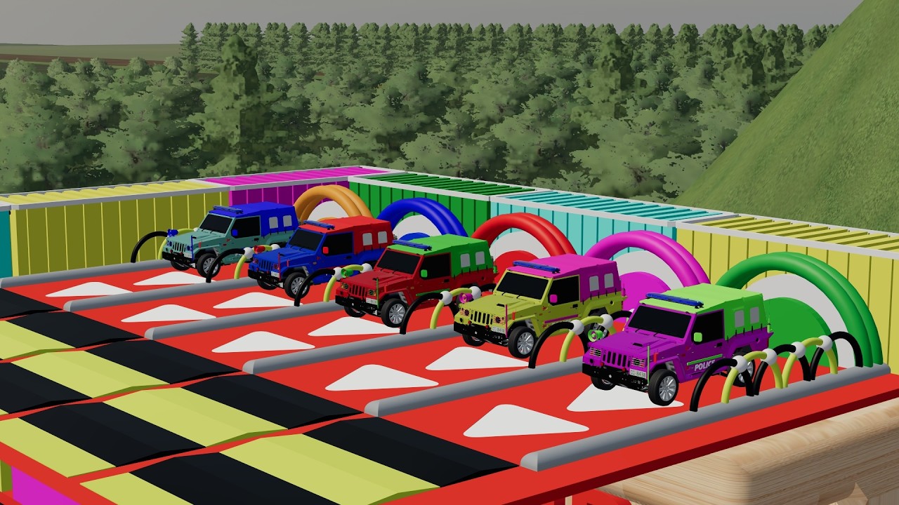Garage with Colors   ALL MIXER TRUCK WITH DOUBLE FLATBED TRAILER CAR COLOR, SCANIA- FS.