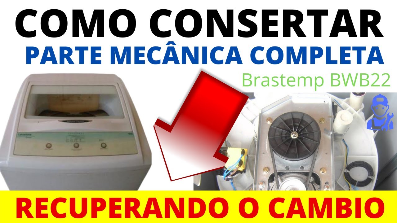 Maquina de Lavar Brastemp Antiga Clean Não Agita Não Centrifuga Revisão Mecânica Completa