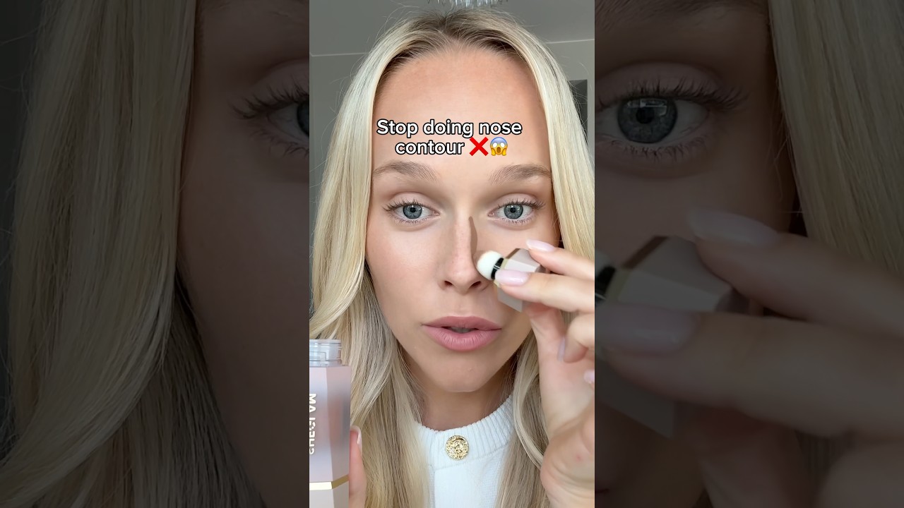 Trying the viral nose contour hack! What would you rate it? 🤔🤎  