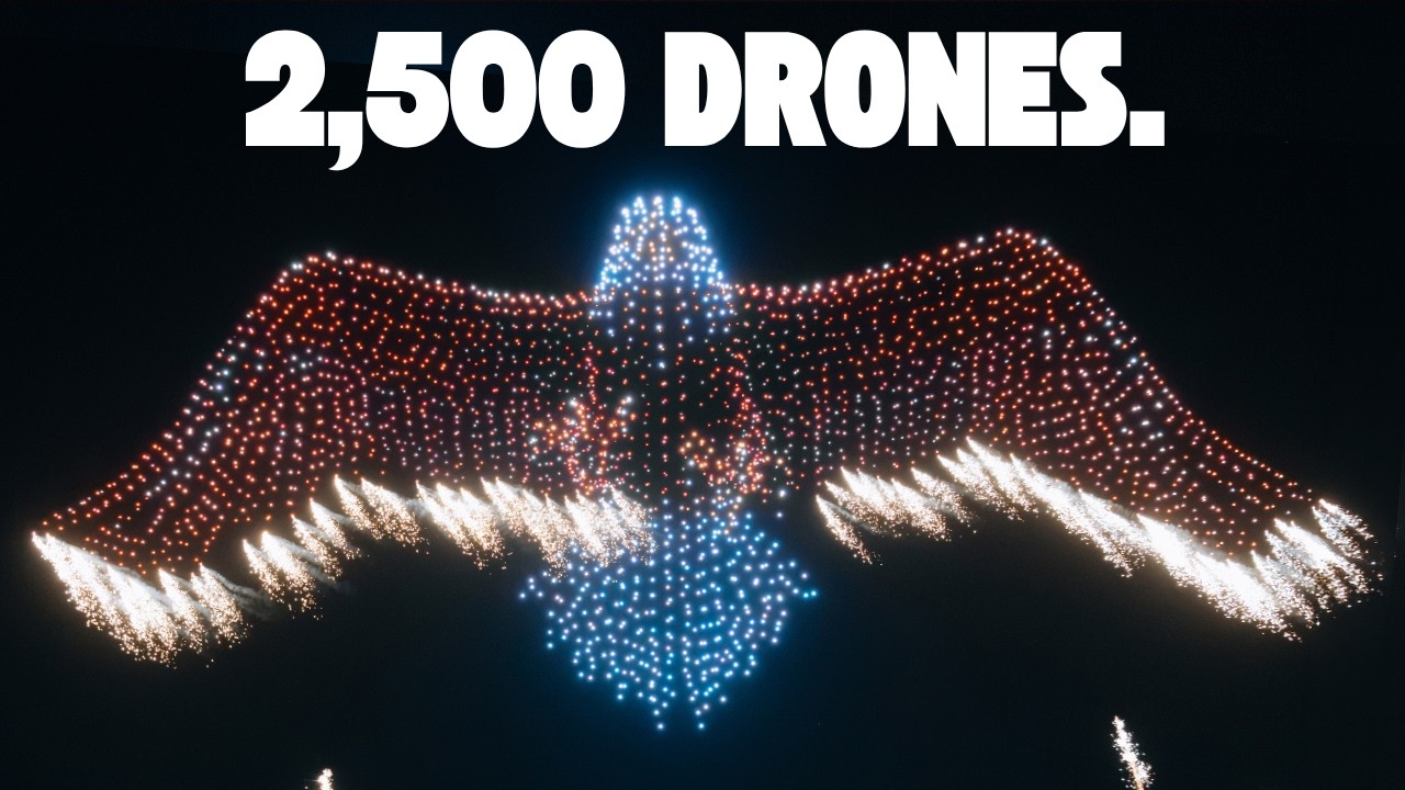 2500 дронов! Праздничное шоу дронов в честь 250-летия Америки